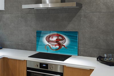 Painel de vidro Dragão Japonês do Céu da Lua