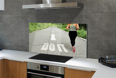 Painel de vidro Corrida de rua feminina