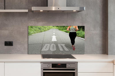 Painel de vidro Corrida de rua feminina