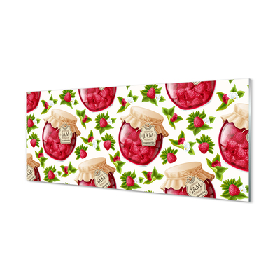 Painel de vidro Geleia de framboesa