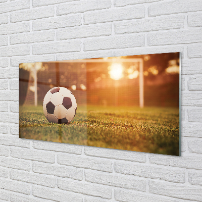 Painel de vidro Gol de sol de bola