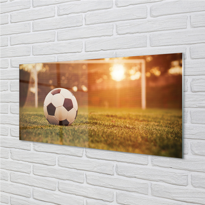 Painel de vidro Gol de sol de bola