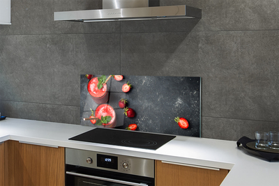 Painel de vidro Smoothie de morango