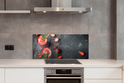 Painel de vidro Smoothie de morango