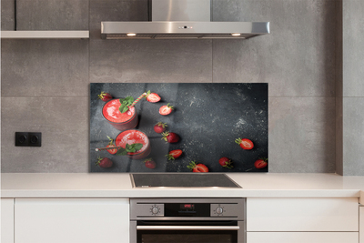 Painel de vidro Smoothie de morango
