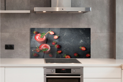 Painel de vidro Smoothie de morango