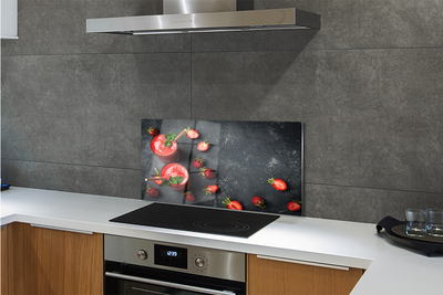 Painel de vidro Smoothie de morango