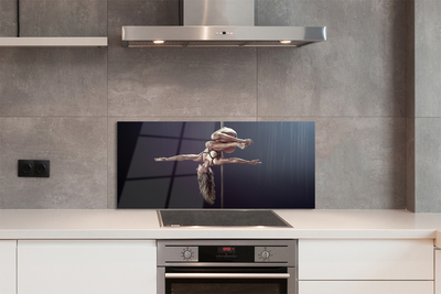 Painel de vidro Mulher dançando no poste