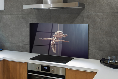 Painel de vidro Mulher dançando no poste