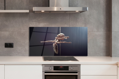 Painel de vidro Mulher dançando no poste