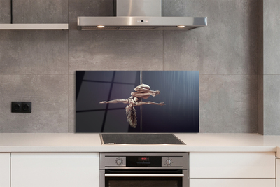 Painel de vidro Mulher dançando no poste