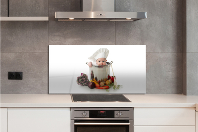 Painel de vidro Pote de colher para bebê