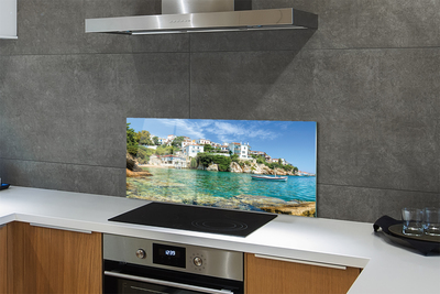 Painel de vidro Grécia Mar Cidade Natureza