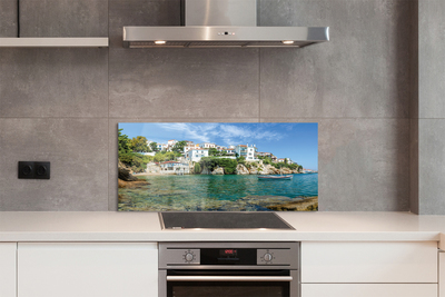 Painel de vidro Grécia Mar Cidade Natureza