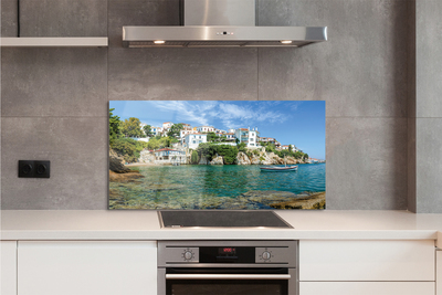 Painel de vidro Grécia Mar Cidade Natureza