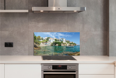 Painel de vidro Grécia Mar Cidade Natureza