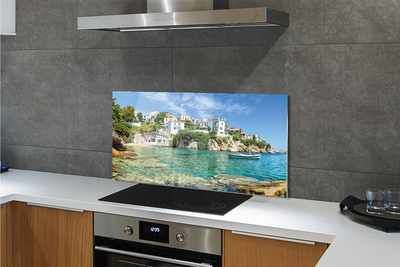 Painel de vidro Grécia Mar Cidade Natureza