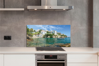 Painel de vidro Grécia Mar Cidade Natureza