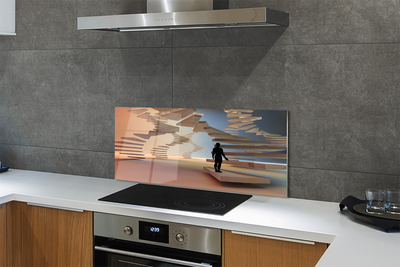 Painel de vidro Escadas 3D