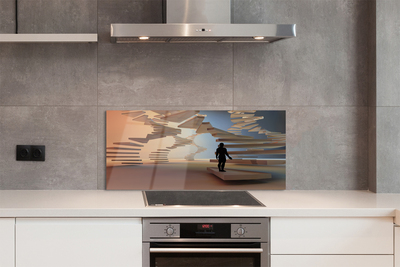 Painel de vidro Escadas 3D