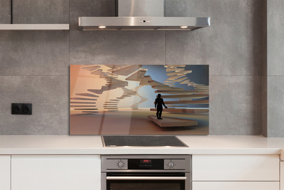 Painel de vidro Escadas 3D