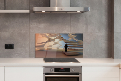 Painel de vidro Escadas 3D