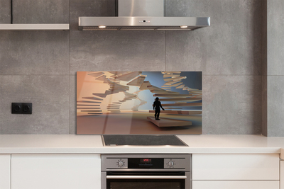 Painel de vidro Escadas 3D