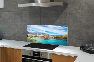 Painel de vidro Grécia Costa Montanhas Mar