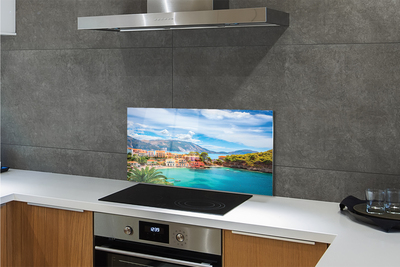 Painel de vidro Grécia Costa Montanhas Mar