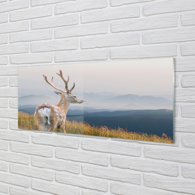 Painel de vidro Veado das Montanhas