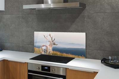 Painel de vidro Veado das Montanhas