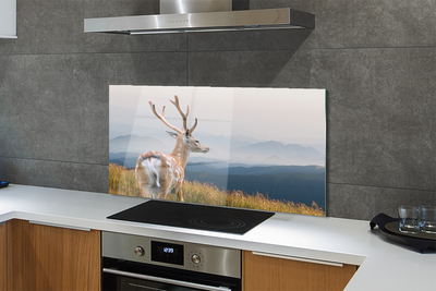 Painel de vidro Veado das Montanhas