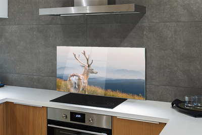 Painel de vidro Veado das Montanhas