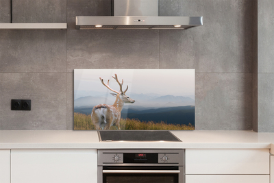 Painel de vidro Veado das Montanhas