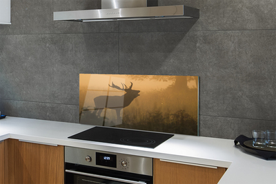 Painel de vidro Nascer do sol de veado