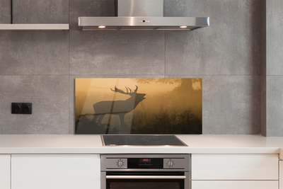 Painel de vidro Nascer do sol de veado