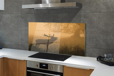 Painel de vidro Nascer do sol de veado