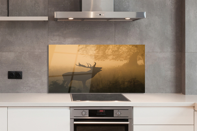 Painel de vidro Nascer do sol de veado