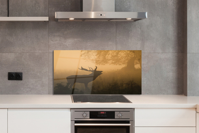 Painel de vidro Nascer do sol de veado