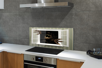 Painel de vidro Figura assustadora na janela