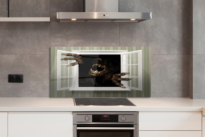 Painel de vidro Figura assustadora na janela