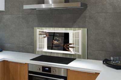 Painel de vidro Figura assustadora na janela