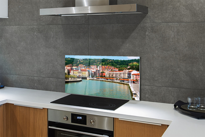 Painel de vidro Espanha Cidade Montanhas Rio