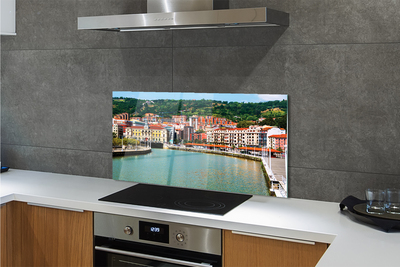 Painel de vidro Espanha Cidade Montanhas Rio