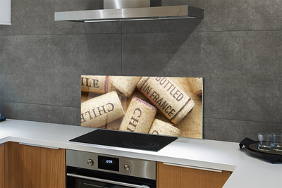 Painel de vidro Rolhas de garrafas de vinho