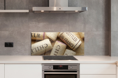 Painel de vidro Rolhas de garrafas de vinho