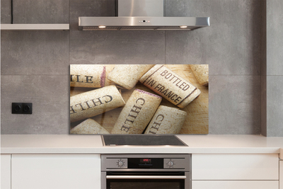 Painel de vidro Rolhas de garrafas de vinho