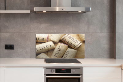 Painel de vidro Rolhas de garrafas de vinho