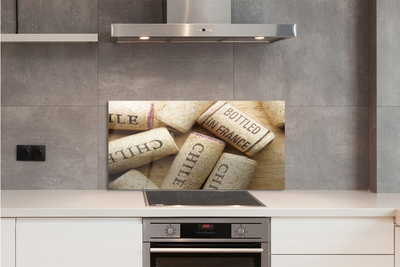 Painel de vidro Rolhas de garrafas de vinho