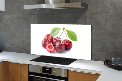 Painel de vidro Cerejas
